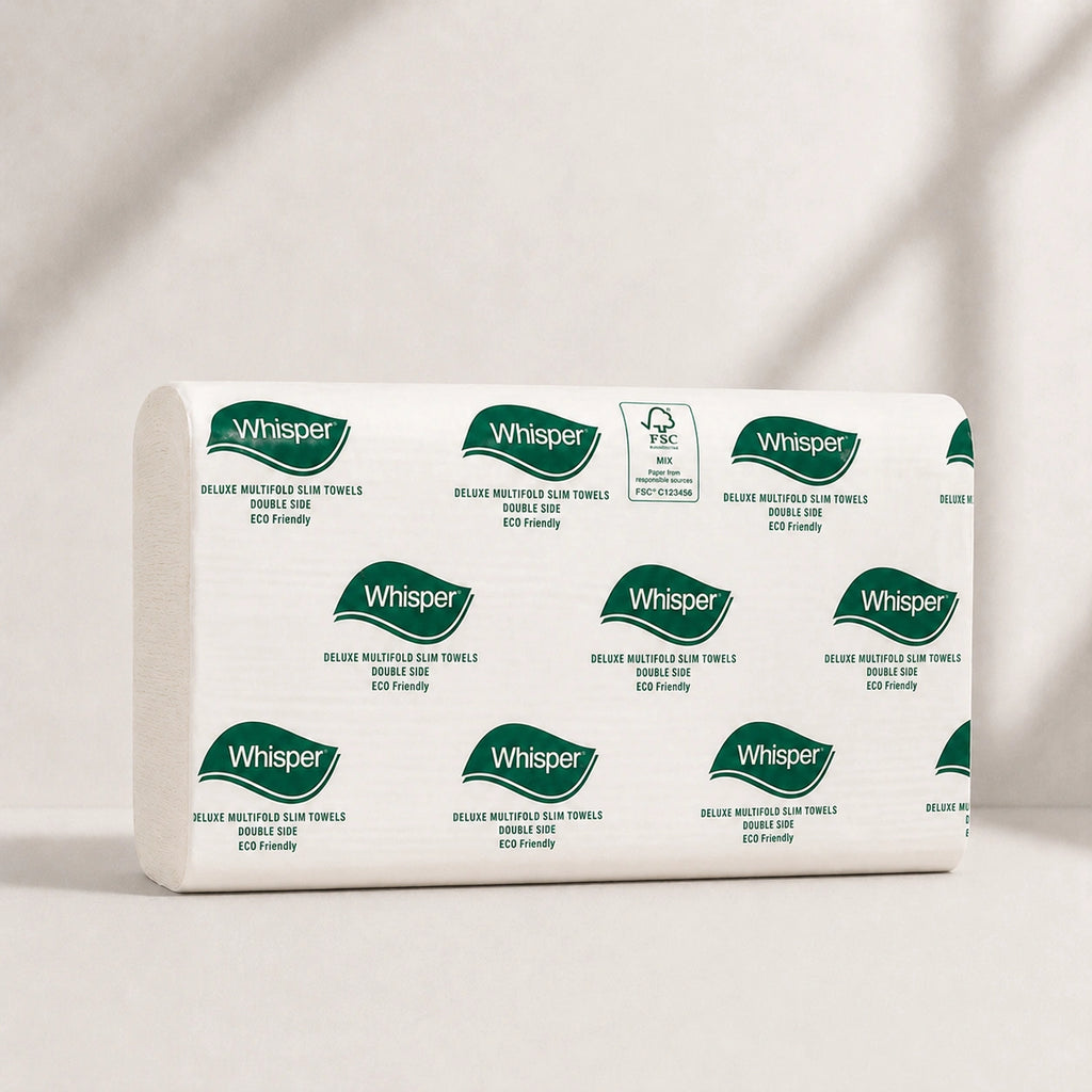 Whisper 3822 Deluxe Compact Hand Towel (1 Ply 20Packs x 120S/Pack)
