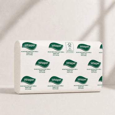 Whisper 3822 Deluxe Compact Hand Towel (1 Ply 20Packs x 120S/Pack)
