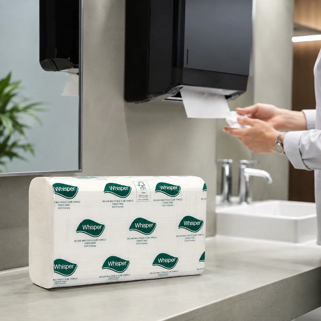 Whisper 3855 Deluxe Ultrafold Hand Towel (1 Ply 20 Packs x 200S/Pack)