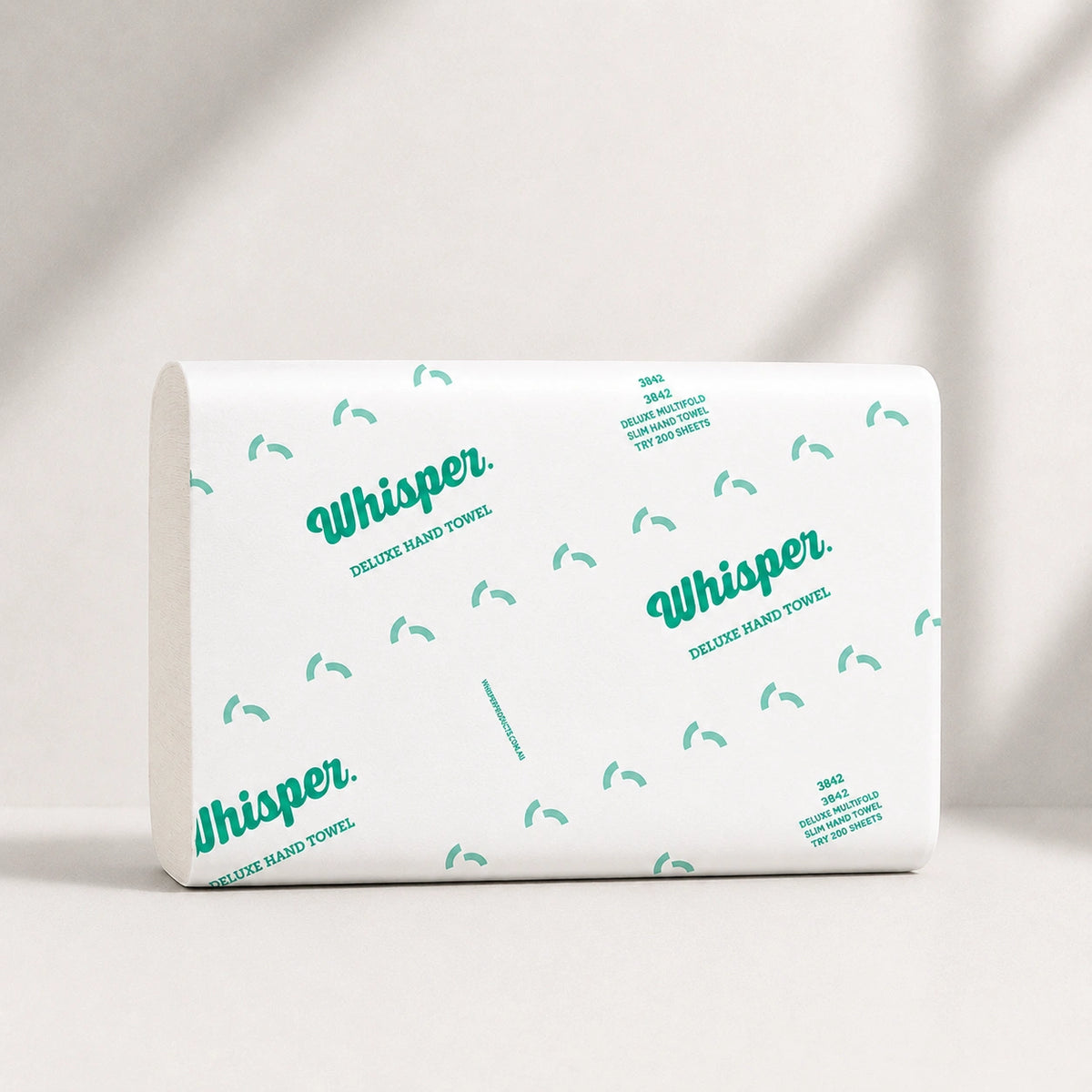 Whisper Deluxe Multifold Slim Hand Towel 1PLY 4000 sheet (20 Packs x 200S/Pack) - 3842