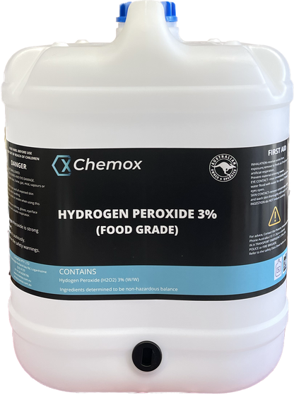 Chemox - 3% Hydrogen peroxide 20L - H2O2 - Food Grade