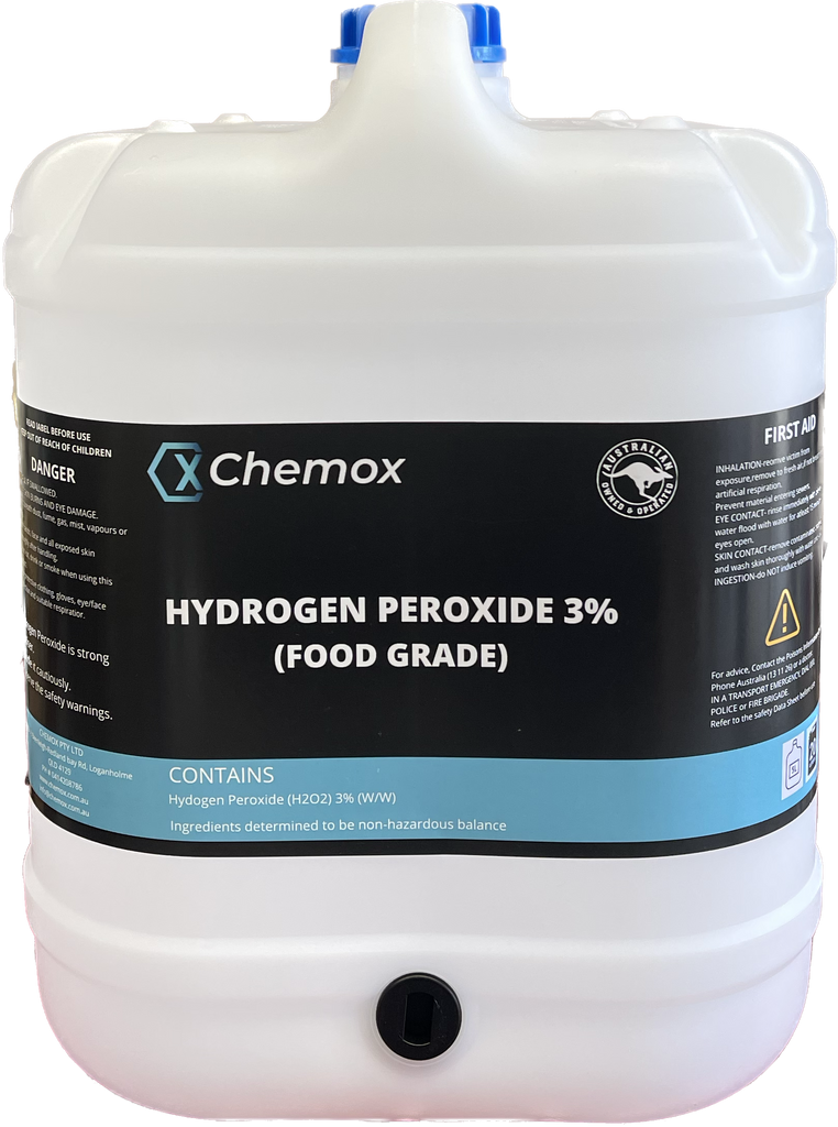 Chemox - 3% H2O2 Food Grade Hydrogen peroxide 20L