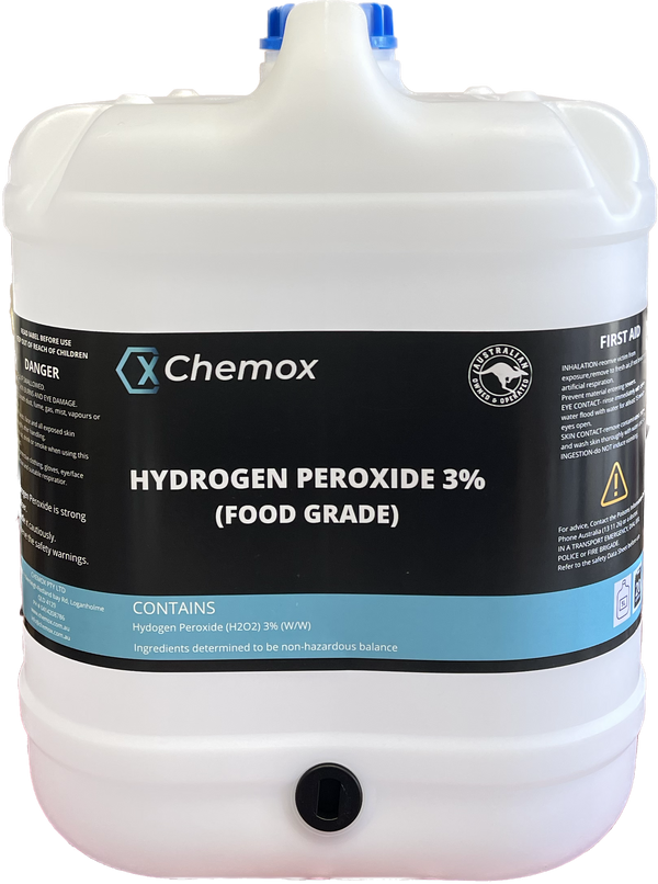 Chemox - 3% H2O2 Food Grade Hydrogen peroxide 20L – Chemox Chemicals ...