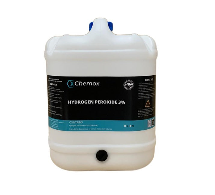 Chemox - 3% Hydrogen peroxide H2O2 Disinfectant All Purpose Cleaner 20L