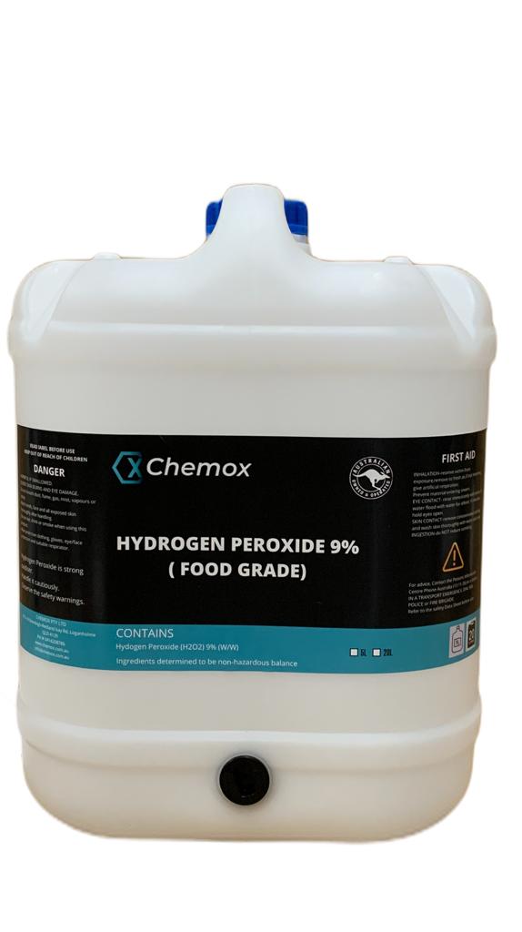 Chemox - 9% H2O2 Food Grade Hydrogen peroxide 20L