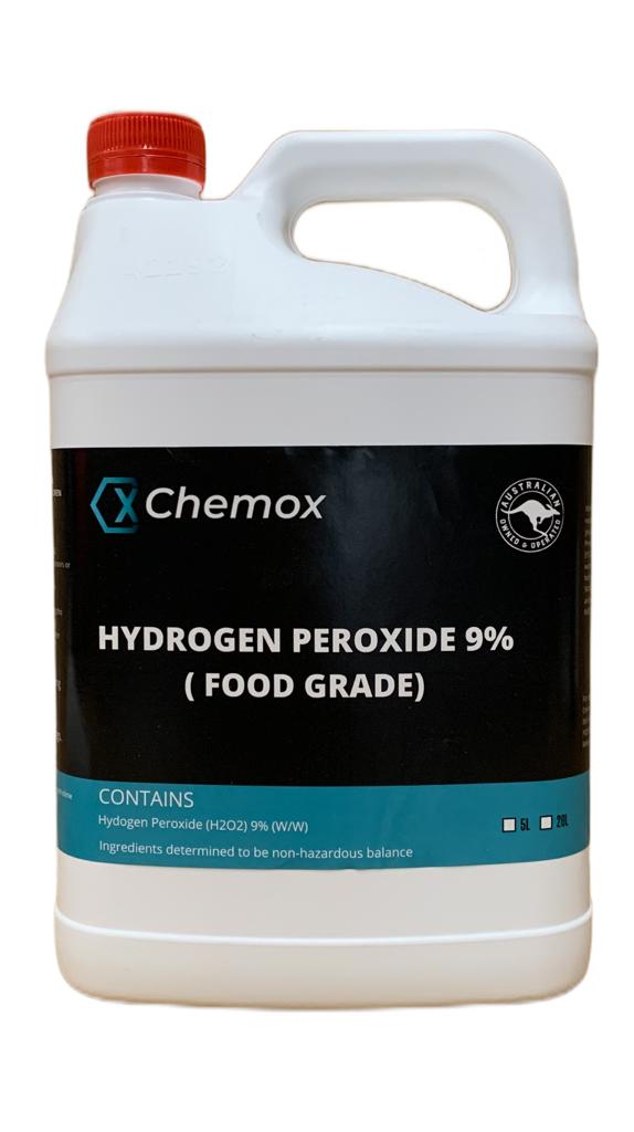 Chemox - 9% H2O2 Hydrogen Peroxide 4L - Food Grade - Free Shipping!!