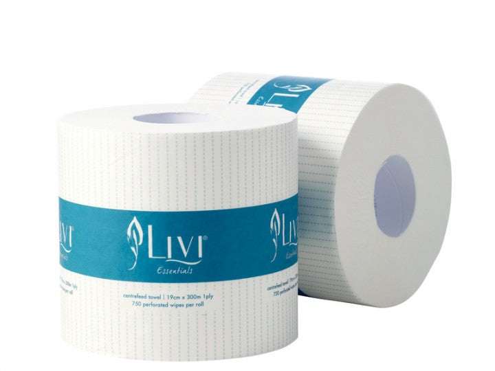 Livi Essentials Centrefeed Roll Towel 300m