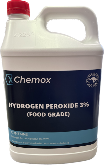 Chemox - 3% H2O2 Hydrogen Peroxide 4L -Food Grade - Free Shipping!!