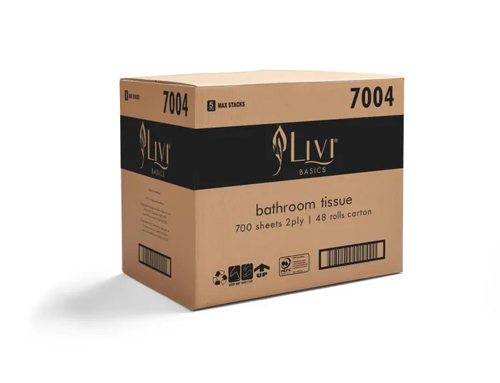 Livi 7004 Basics Toilet Tissue (2 Ply 48 packs x 700S/Roll)